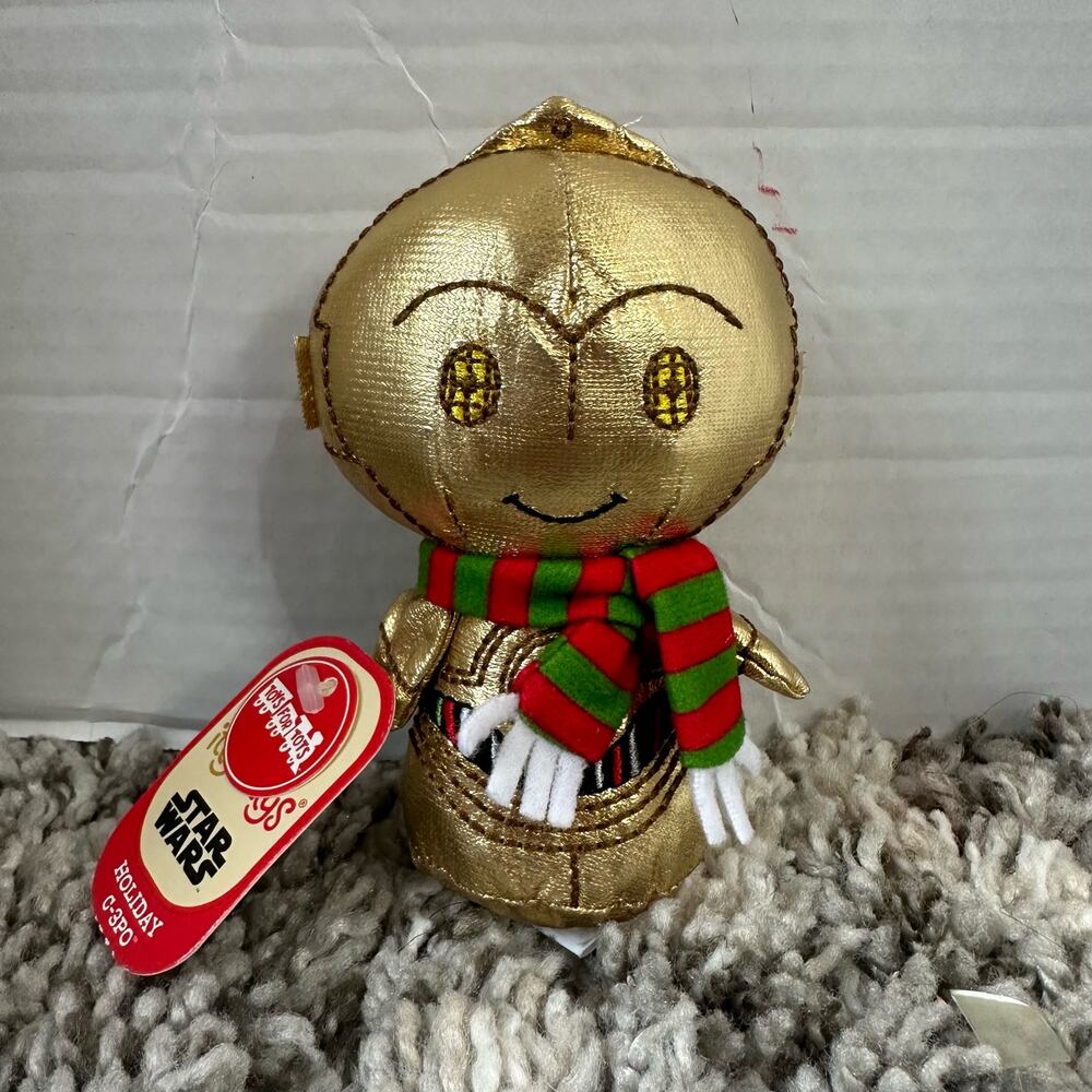 NWT Star Wars Itty Bittys Holiday C-3PO Disney Hallmark Plush Toy Stuffed Animal